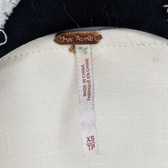 Free People linen frayed edge blazer size x-small - Picture 7 of 7